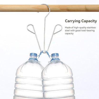 HERCHR 5 Pack Shoes Hangers Hanging Drying Rack, Hanging Shoe Organizers Shoe Hooks for Closet Organizer Storage(Silver)