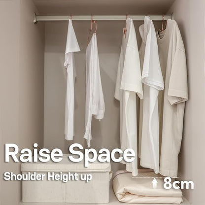 20 Pack Heavy Duty Metal Steel Wire Clothes Hanger, Ultra Slim & Short Neck Hanger,Space Saving Durable Non-Slip Felt Hangers, Closet Organizer for Home Dorm Laundry (Rosy Gold)