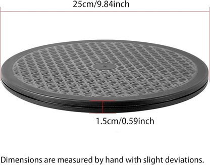 2 Pcs (10 Inch) Heavy Duty Rotating Swivel Stand - Lazy Susan with Steel Ball Bearings for Model Base/Rotating Plants/Crafts Stand Monitor/TV/Monitors/Potted Plants (360˚ Rotation)