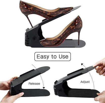 20pcs Shoe Organizers, Adjustable Height Shoe Stand, Simple Shoe Rack, Sort Shoes Inside Wardrobe, Suitable for Women and Men, Space Saving (Nergo)