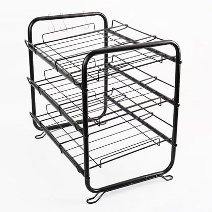1pcs 3 Tier Can Rack Organizer, Cabinet Can Dispenser Storage Shelf - Heavy Duty Metal Wire Stackable Shelves for Pantry, Cabinet, Refrigerator Organization