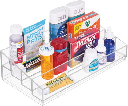 iDesign Tiered Cosmetics & Nail Polish Organizer, The Clarity Collection – 12.75 IN X 6.5IN X 3.75 IN, Clear