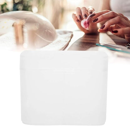 2-Grid Nail Storage Box, Transparent Cosmetic Organizer for Nail Polish, Remover Pads, Cotton & Crafts, Multi-Purpose Storage Container for Tools and Accessories