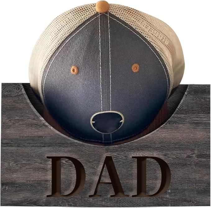 Personalized Dad Hat Holder Organizer Kit for Fathers Day,Custom Wooden Baseball Cap Organizer Hanger,Hat Holder Display,dad Cap holder,Hat Box Hanger Stand Gift for Dad Papa Grandpa (style 12)