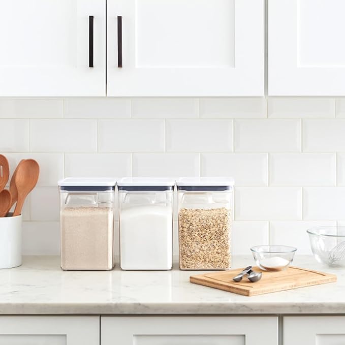 OXO New Good Grips 6‑Piece POP Container Bulk Set, Stackable with Attached ½ Cup Scoops, Panty Organization and Storage
