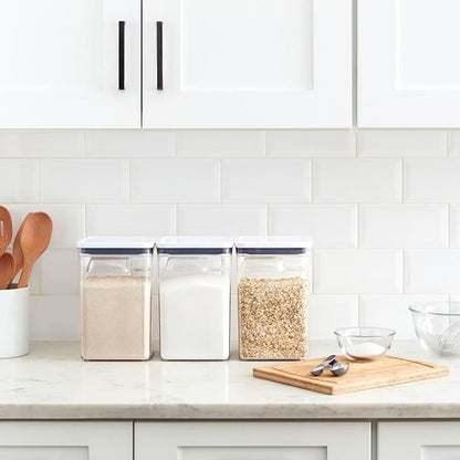 OXO New Good Grips 6‑Piece POP Container Bulk Set, Stackable with Attached ½ Cup Scoops, Panty Organization and Storage