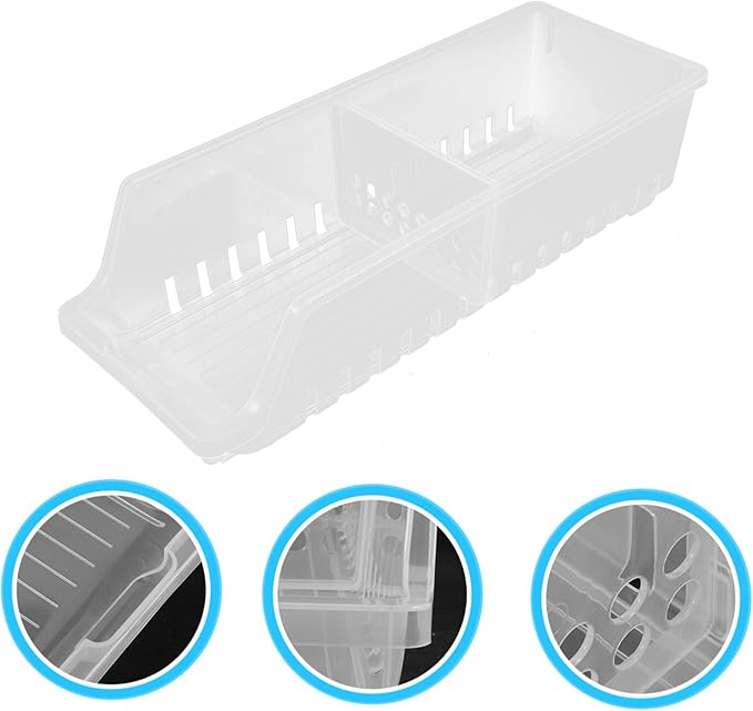 SHOWERORO Soda Can Storage Box Stackable Fridge Drink Organizer Container Canned Food Storage Container Beverage Dispenser for Fridge