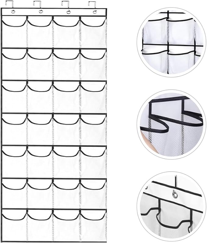 Cabilock 1set over Door Hanging Organizer Mesh Storage Bag for Shoes Medicine Glasses and More Non-woven Efficient Wall for Bedroom Bathroom and Pantry