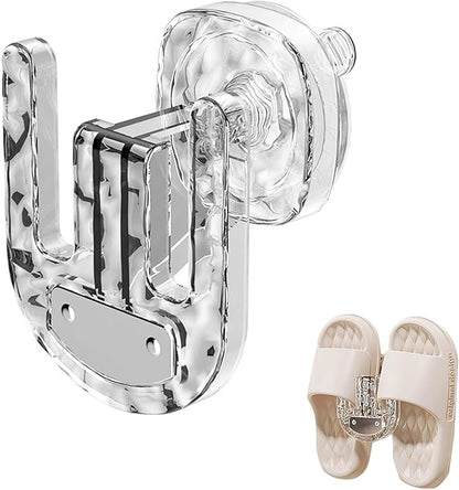 No-Drill Suction Cup Slipper Racks – Wall-Mounted Bathroom Shoe Holders with Drainage, Anti-Slip Design, Easy Installation