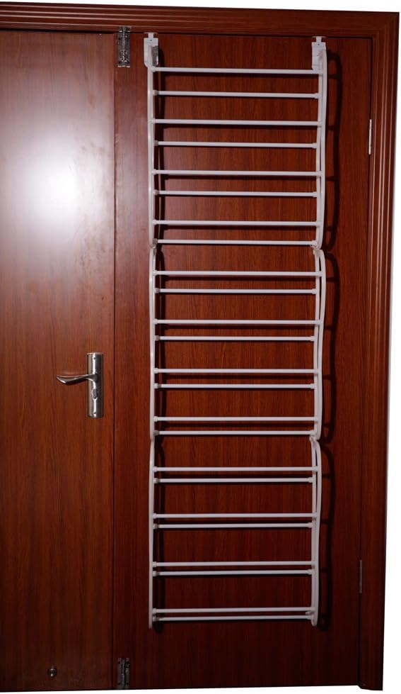 Over The Door Shoe Organizer Storage, 12 Tier Over The Door Shoe Rack, Over The Door Shoe Shelves, Shoe Storage Organizer Hanging Shoe Holder Behind Door Hanger for Closet Shoe Organizer