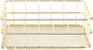 Wire Mesh Basket, 6.7 x 4.7in Golden Desktop Metal Storage Baskets Iron Grid Storage Tray Net Basket Storage Bins for Home Cosmetic Stationery