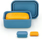AIDIMMING Leak Proof Silicone Travel Soap Case with Draining Layer, Compact Portable Soap Container, Shatterproof Soap Holder for Traveling, Camping, Gym, Bar Soap Caddy (Dark Blue)