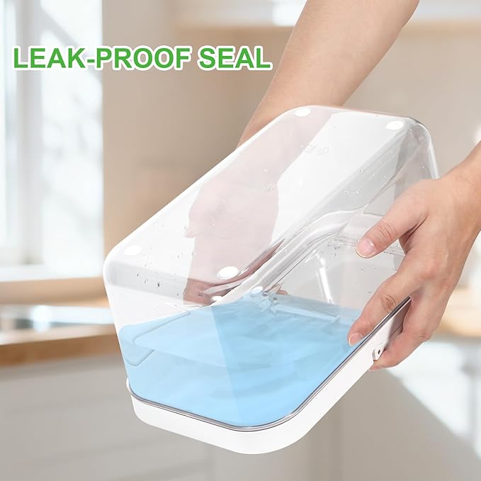 TBMAXS Rice Flour Storage Container - 6.5 Qt | 12 Lbs Crystal-Clear Plastic Food Storage Container Bin with Flip-up Lid, Dry Food Holder for Kitchen Pantry Organization and Storage
