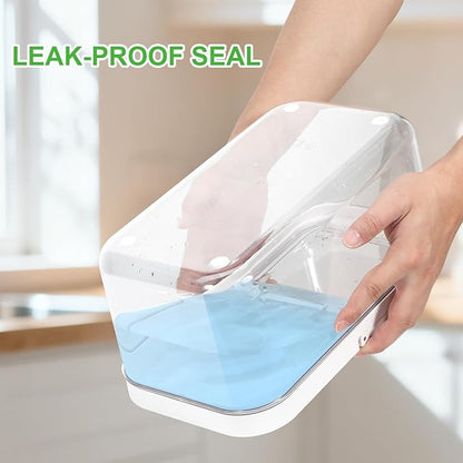 TBMAXS Rice Flour Storage Container - 6.5 Qt | 12 Lbs Crystal-Clear Plastic Food Storage Container Bin with Flip-up Lid, Dry Food Holder for Kitchen Pantry Organization and Storage