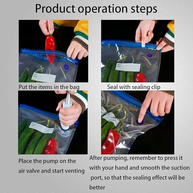 18pcs Sous Vide Bags 2 Sizes Large and Medium Mixed Vacuum Sealer Bags BPA Free Reusable Vacuum Seal Bag Keep Food Flesh