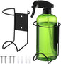 CroBlissful 2 Pcs Spray Bottle Holder Wall Mount Heavy Duty Spray Bottle Rack Stainless Steel Storage Rack Garage Can Organizer Craft with Hardware (Black)