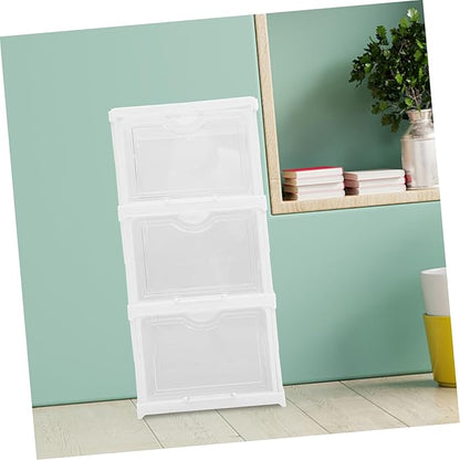 Garneck Shoe Boxes Stackable Lids Storage Organizer Box for Shoes Material Bins for Organization