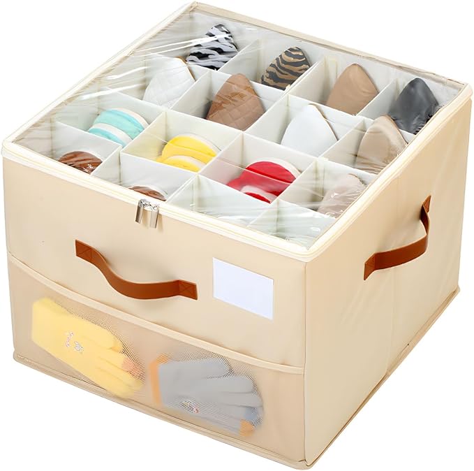 Practical Shoe Storage Container for Closet Fit 8 16Pairs with See Through Covers and Handles Home Storage Shoe Container