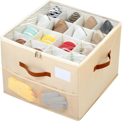 Practical Shoe Storage Container for Closet Fit 8 16Pairs with See Through Covers and Handles Home Storage Shoe Container