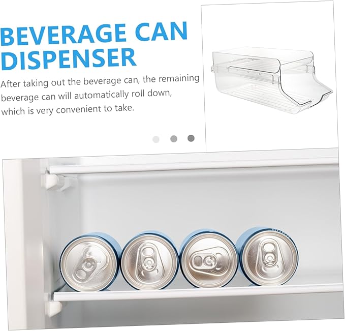 Soda Can Organizer Rack Refrigerator Holder for Beverage Cans Transparent Design for Easy Viewing Storage for Fridge and Pantry