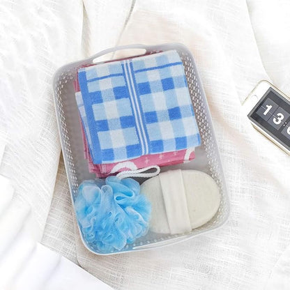 A4 Paper Tray, Plastic Storage Basket Trays, White, Set of 6