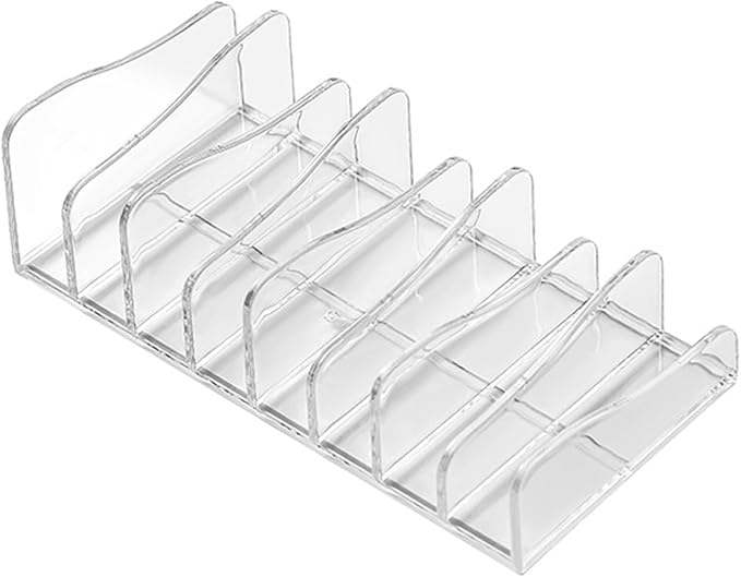 Eyeshadow Palette Organizer 8 Section Makeup Palette Organizer Cosmetics Display Storage Holder for Eyeshadow Palettes Sunglasses (White)