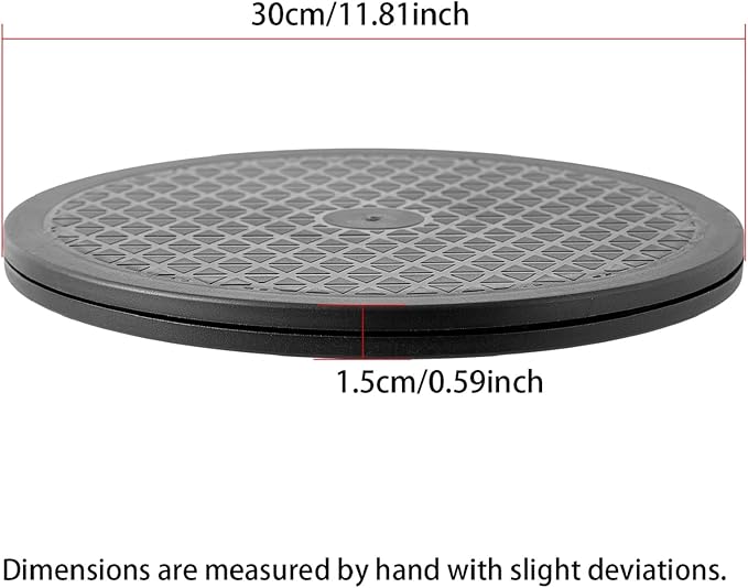 2 Pcs Multi-use Heavy Duty Rotating Swivel Stand - Lazy Susan with Steel Ball Bearings for Model Base/Rotating Plants/Crafts Stand Monitor/Big Screen TV/Monitors/Potted Plants (12 Inch)