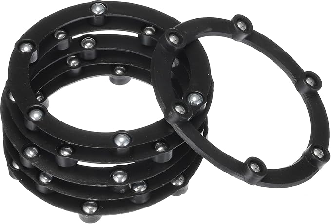 MECCANIXITY 3inch Rotating Swivel Stand with Steel Ball Bearings Annular Lazy Susan Base Turntable for Kitchen Corner Cabinets, 69 x 55mm Black Pack of 6