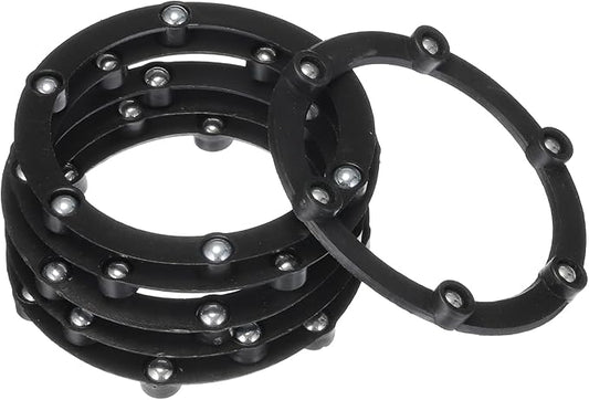 MECCANIXITY 3inch Rotating Swivel Stand with Steel Ball Bearings Annular Lazy Susan Base Turntable for Kitchen Corner Cabinets, 69 x 55mm Black Pack of 6