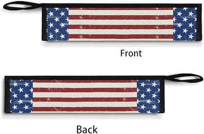 Cutlery Storage Bag Travel Silverware Cloth Bags for Travel Tableware Carrying Bag Travel Silverware Case Utensil Pouch Utensil Case,US Flag Blue and Red