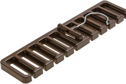 DayCount® Pack of 2 Tie Belt Organizer Storage Rack, Multifuction Rotating Ties Scarf Hanger Holder Closet Organization Wardrobe Finishing Rack for Men and Women (Brown)