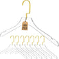 Besser Acrylic Clear Hangers 15 Pack,Acrylic Hanger Premium Quality Crystal Clear Hangers with Gold Hooks Luxury Dress Suit Hangers（Gold Hook）