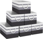 Fab totes Storage Bins 6-Pack, Foldable Storage Baskets for Organizing Toys, Books, Shelves, Closet, Large Storage Box with Rope Handles, Sturdy Organizer Bins,Gradient Grey