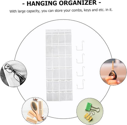 Unomor Hanging Wall Storage Bag Door Storage Organizer Practical Sundries Organizer for Home