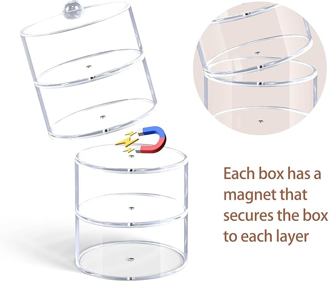 Belt Organizer, 4-Tier Acrylic Belt Storage & Holder for Closet, Clear Acrylic Display Case with Dust Cover for Belts