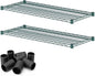 2 Pack Green Additional Wire Shelf for 18" x 42" Shelving Units, Replacement Shelves for Wire Rack
