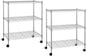 YSSOA 3-Tier Heavy Duty Storage Shelves 750Lb Capacity, 24.02" D x 13.78" W x 21.97" H Shelving Unit for Pantry, Garage, Laundry and Kitchen, Chrome, 2 Pack