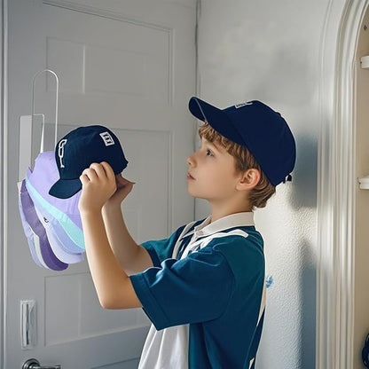2PCS Hat Organizer for Baseball Caps,Acrylic hat rack for Men Women,Multi-Purpose Hat Holder,Strong Adhesive Hat Storage Wall Mounted Hat Rack for Door Closet,Hat Hangers No Drilling