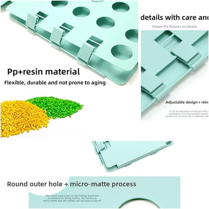 T-Shirt Folder Board for Adults, Shirt Folding Plate with Fast & Convenient Design, Foldable Clothes Organizer for Home Storage, (Cyan)