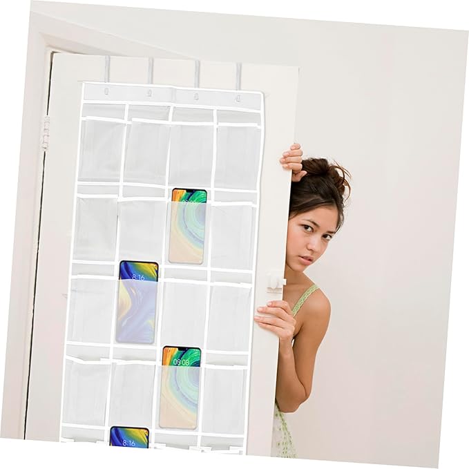 24-Cell Over-Door Hanging Storage Bag for Shoes Keys and Small Items Wall-Mounted Organizer Pouch Sturdy Fabric for Home Decoration and Organization