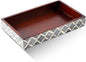 Handicrafts Home 10"x6" Vanity Tray for Bathroom Countertop, Moroccan Bone Inlay Decorative Organizer Tray for Perfume, Jewelry, Cosmetics & Dresser Decor, Rectangular Catchall Tray, Grey White