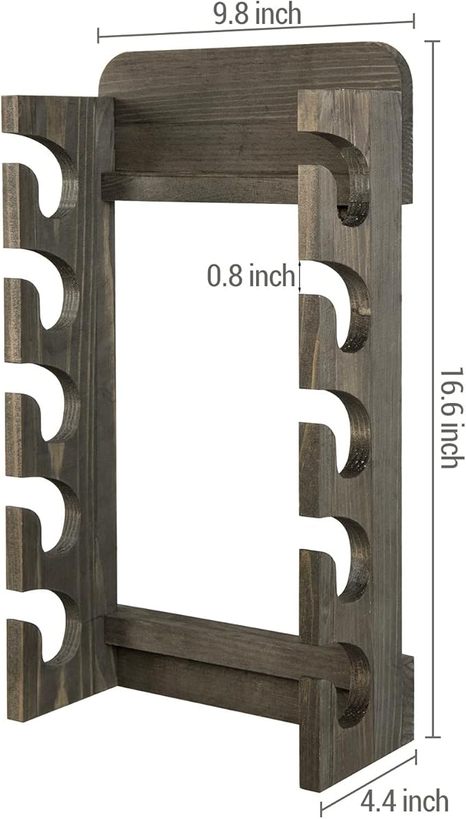 MyGift Hat Organizer for Baseball Caps, Wooden Vertical Hat Rack Wall Mounted with 10 Hooks, Rustic Gray Solid Wood Hanging Hat and Garment Holder