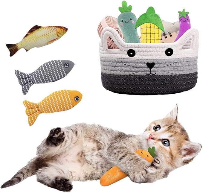 Cute Laundry Basket Baby Toy Basket Decorative Storage Basket Bins With Handles Pet Toys Storage Organizer Baby Nursery Basket As Baby Shower Gifts,White+Grey