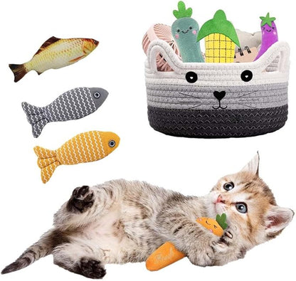 Cute Laundry Basket Baby Toy Basket Decorative Storage Basket Bins With Handles Pet Toys Storage Organizer Baby Nursery Basket As Baby Shower Gifts,White+Grey