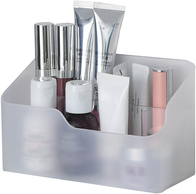 UNIKON Eunion Makeup Organizer, Clear Small Countertop Makeup Caddy Storage Organization Bins Cosmetics Holder for Cabinet