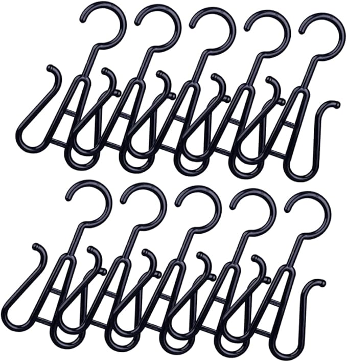 Homoyoyo 10Pcs Plastic Slipper Hooks Shoe Hanging Organizers for and Drying Fit for Footwear Space Saving for