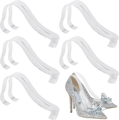 TXIN 10 Pcs/5 Pairs Acrylic Clear Sandal Shoes Display Stand Inserts Holders Shoe Display Rack Shoe Support For Women's Shoes