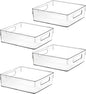 Clear Plastic Storage Bins, Pantry Organizers and Storage, Kitchen Organization and Storage Containers Bins for Organizing, Fridge, Freezer, Bathroom, Pantries, Medicine Cabinet Organizer Bin