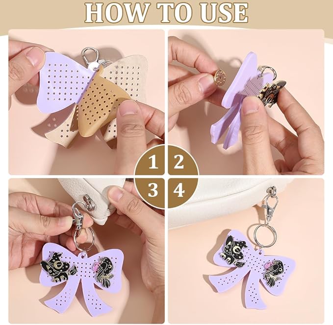 BENECREAT 8Sets Acrylic Pin Display Keychain, Acrylic Brooch Display Trays with Brass Jump Rings & Alloy Clasps for Badges Brooches & Enamel Pins Organizer, Shape Style