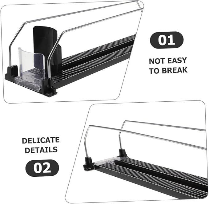 MERRYHAPY 2pcs Refrigerator Drink Pusher Machine Automatic Drink Shelf Replenishment Pusher Bottle Sliding Organizer Propeller Shop Vending Machine